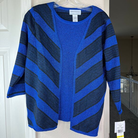 NWT Alfred Dunner Pullover 3/4 Sleeves Sweater shirt Size MP #557 - Picture 2 of 12